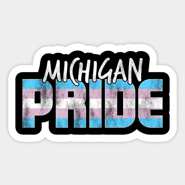 Michigan Pride Transgender Flag Sticker by wheedesign